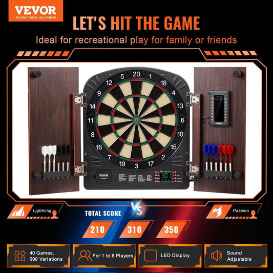 Dartboard and Cabinet Set Complete with All Accessories Easy Assembly - Bills variety store