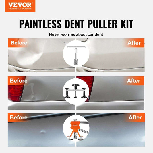 69 PCS Dent Repair Kit, Auto Car Body Paintless Dent Removal Tool Kit, - Bills variety store