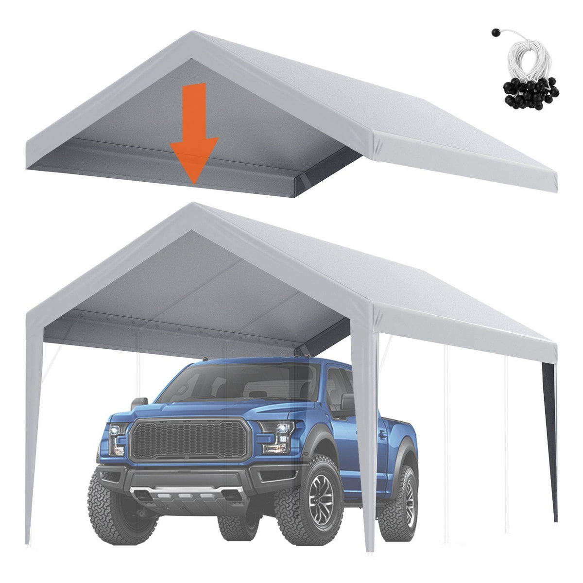 Carport Replacement Canopy Cover 10 x 20 ft, (Frame Not Included) - Bills variety store