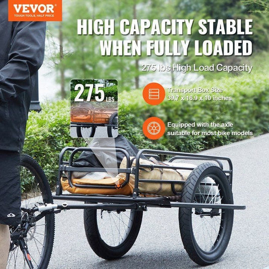 Heavy-duty bicycle wagon cart, compact storage , 275 lbs load capacity - Bills variety store