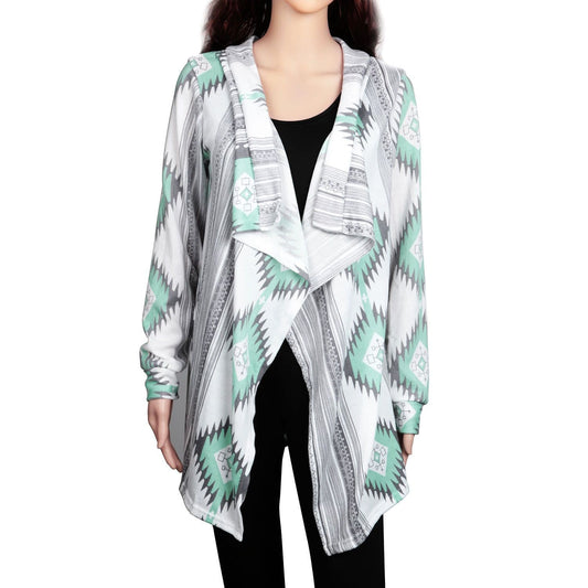 Women Open Front Cardigan Long Sleeve Shawl Neck Breathable Cardigan Well Collection - Bills variety store