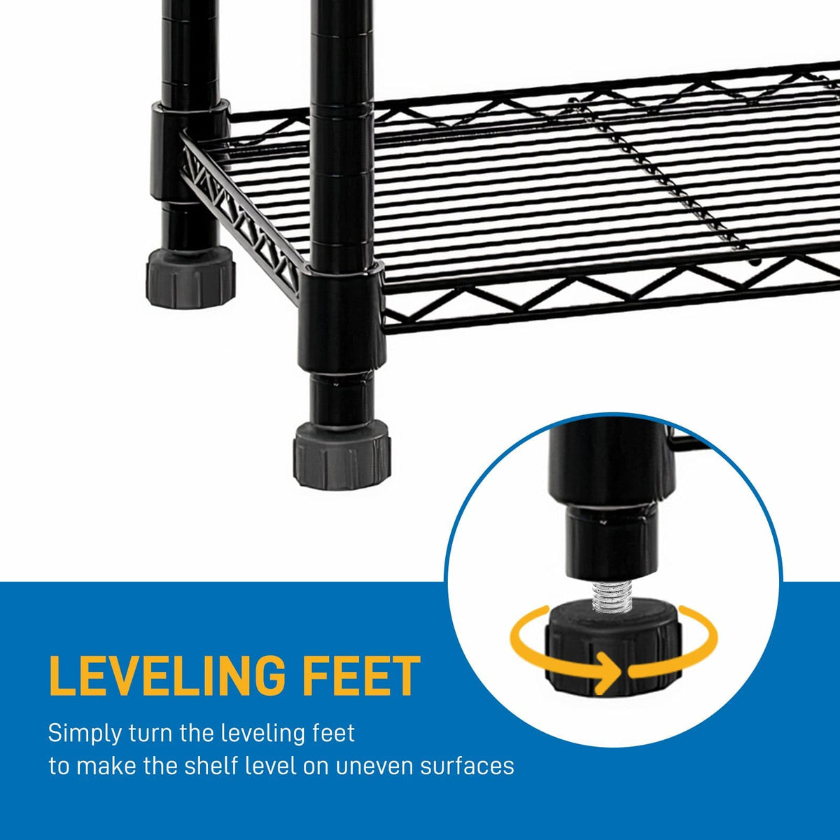 Changeable Assembly Floor Standing Carbon Steel Storage Rack Black - Bills variety store