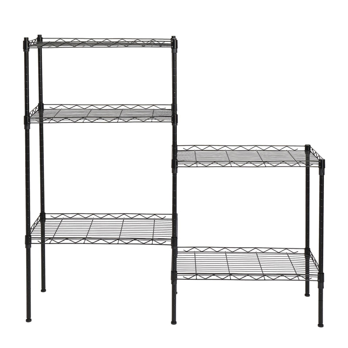 Changeable Assembly Floor Standing Carbon Steel Storage Rack Black - Bills variety store