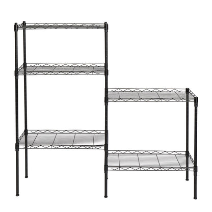 Changeable Assembly Floor Standing Carbon Steel Storage Rack Black - Bills variety store