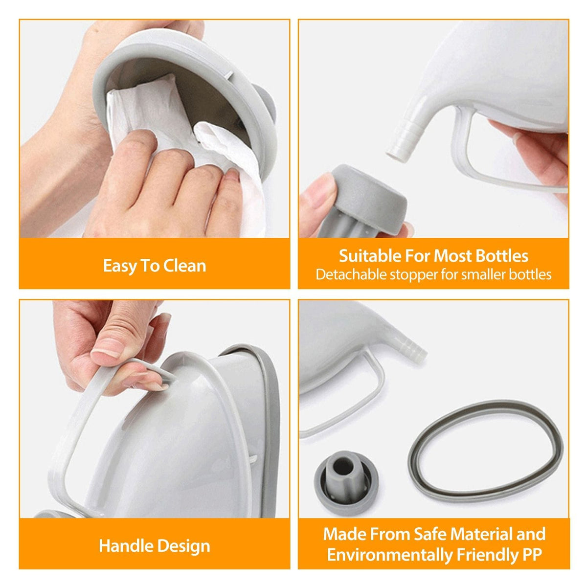 Unisex Potty Pee Funnel Adult Emergency Urinal Device Portable Male Female Toilet - Bills variety store