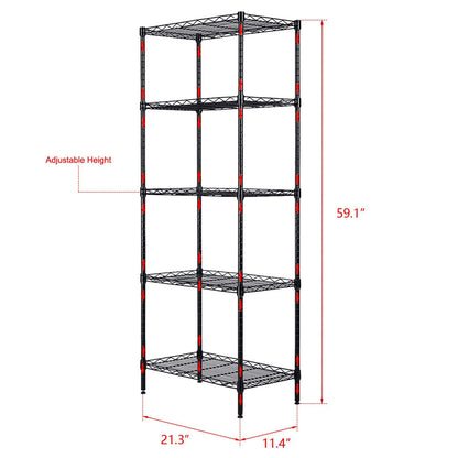 Changeable Assembly Floor Standing Carbon Steel Storage Rack Black - Bills variety store