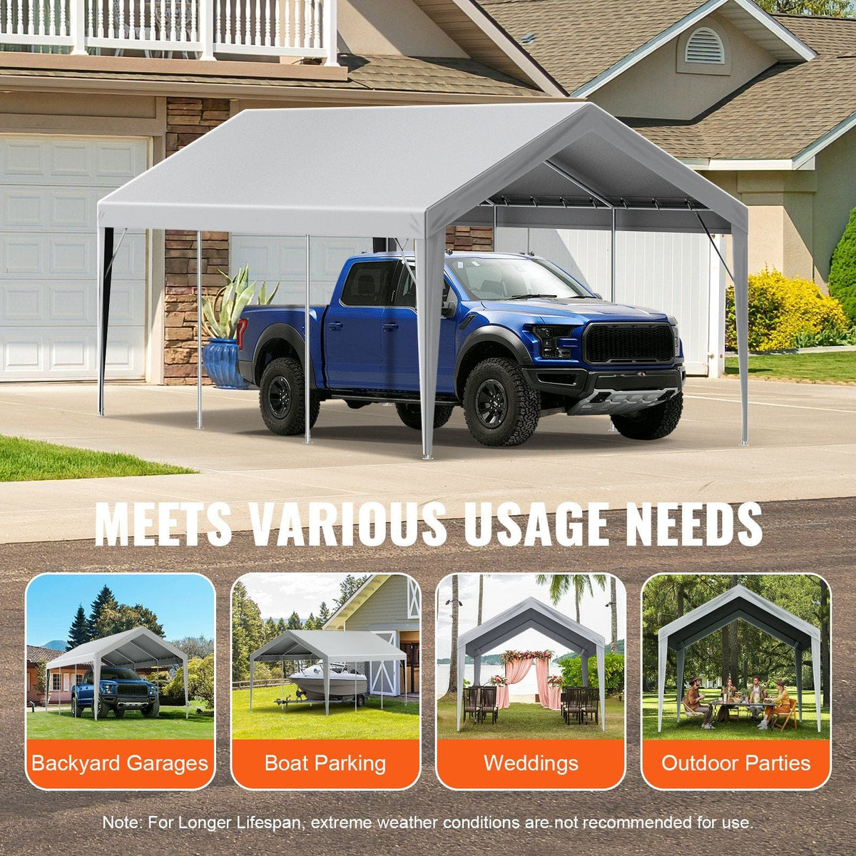 Carport Replacement Canopy Cover 10 x 20 ft, (Frame Not Included) - Bills variety store