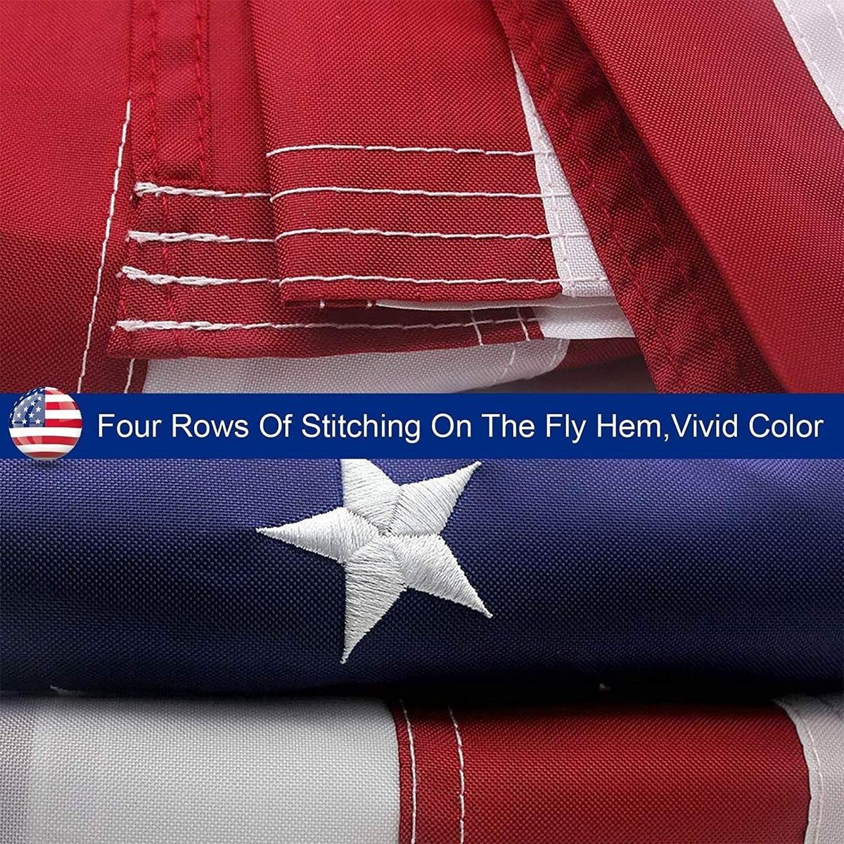 American Flag / Outdoor Heavy Duty Embroidered Stars USA Flag - Bills variety store