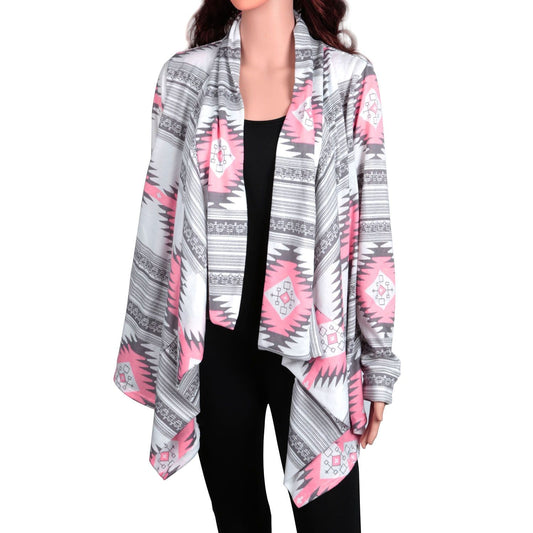 Women Open Front Cardigan Long Sleeve Shawl Neck Breathable Cardigan Well Collection - Bills variety store