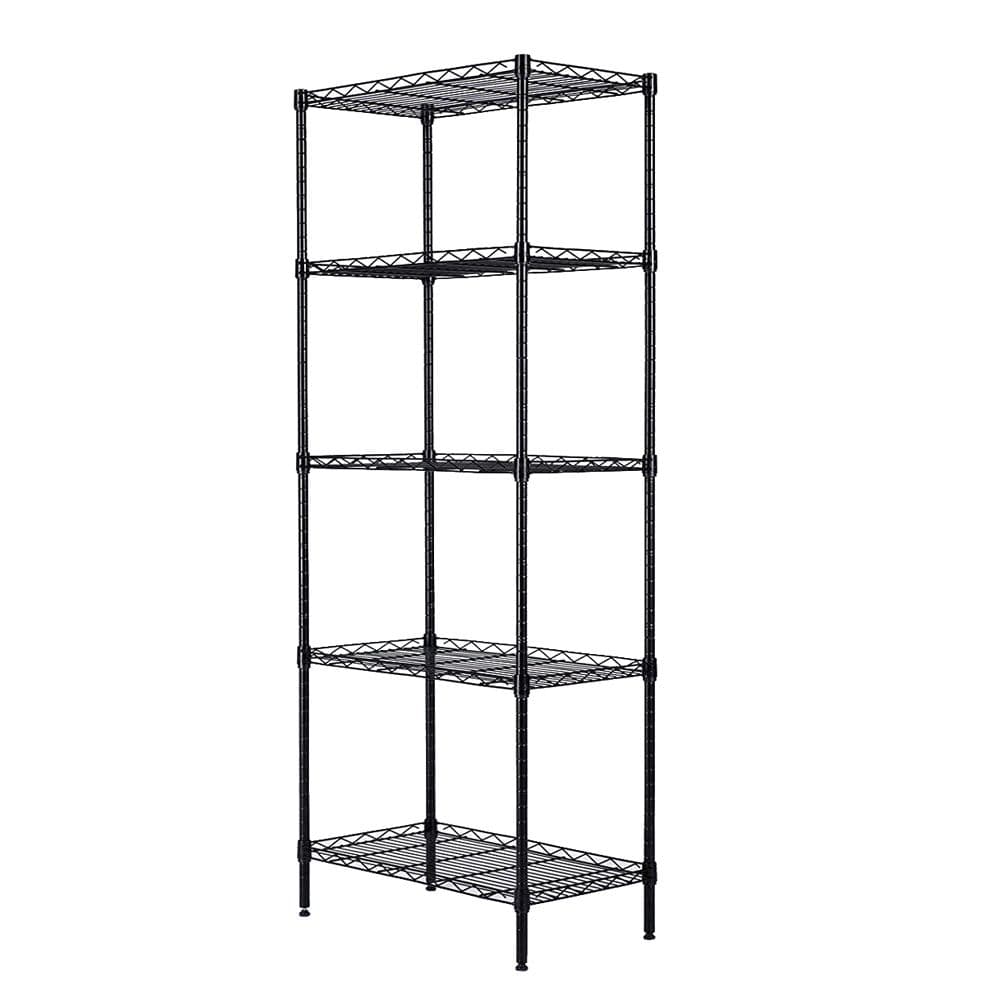 Changeable Assembly Floor Standing Carbon Steel Storage Rack Black - Bills variety store