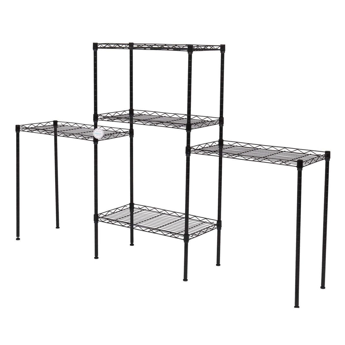 Changeable Assembly Floor Standing Carbon Steel Storage Rack Black - Bills variety store