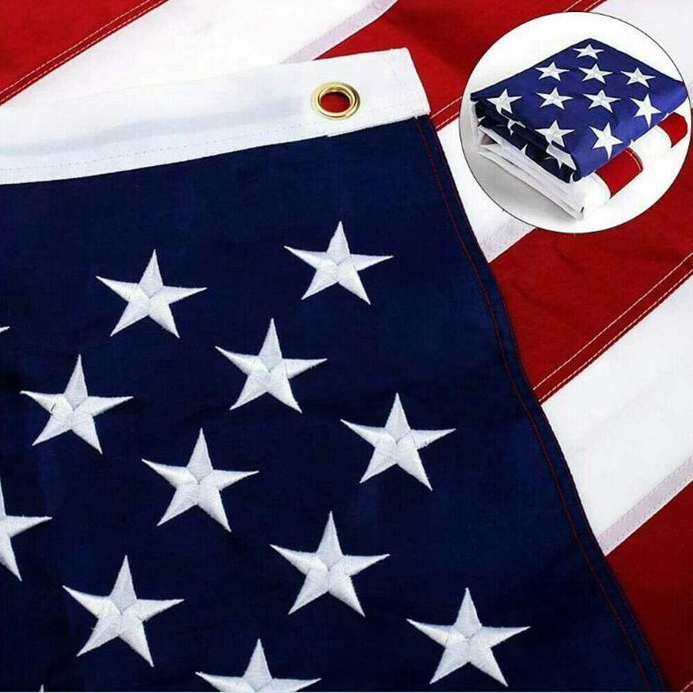 American Flag / Outdoor Heavy Duty Embroidered Stars USA Flag - Bills variety store