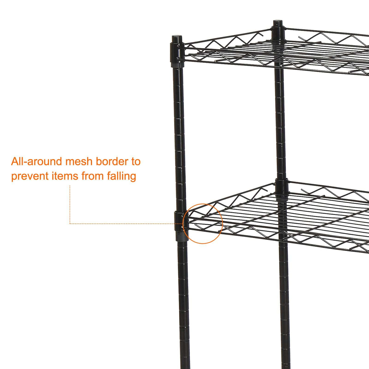 Changeable Assembly Floor Standing Carbon Steel Storage Rack Black - Bills variety store