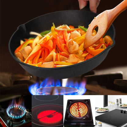 3Pcs Pre-Seasoned Cast Iron Skillet Set 6/8/10in Non-Stick Oven Safe Cookware - Bills variety store