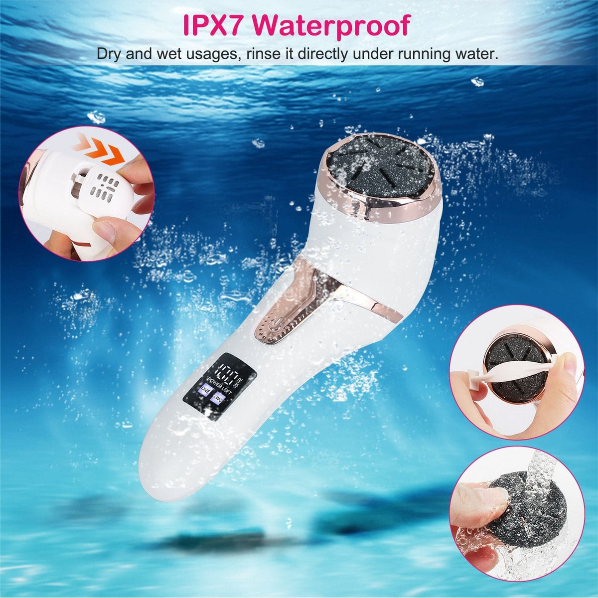 17Pcs Electric Foot Callus Remover with Vacuum Rechargeable Dead Skin Pedicure Machine - Bills variety store