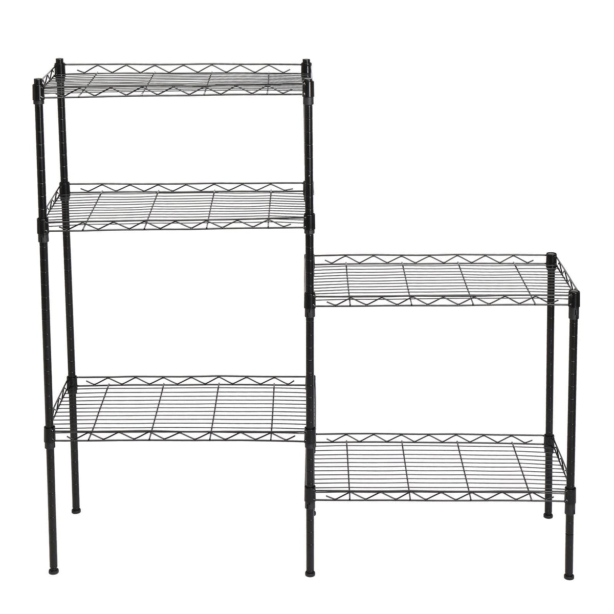Changeable Assembly Floor Standing Carbon Steel Storage Rack Black - Bills variety store