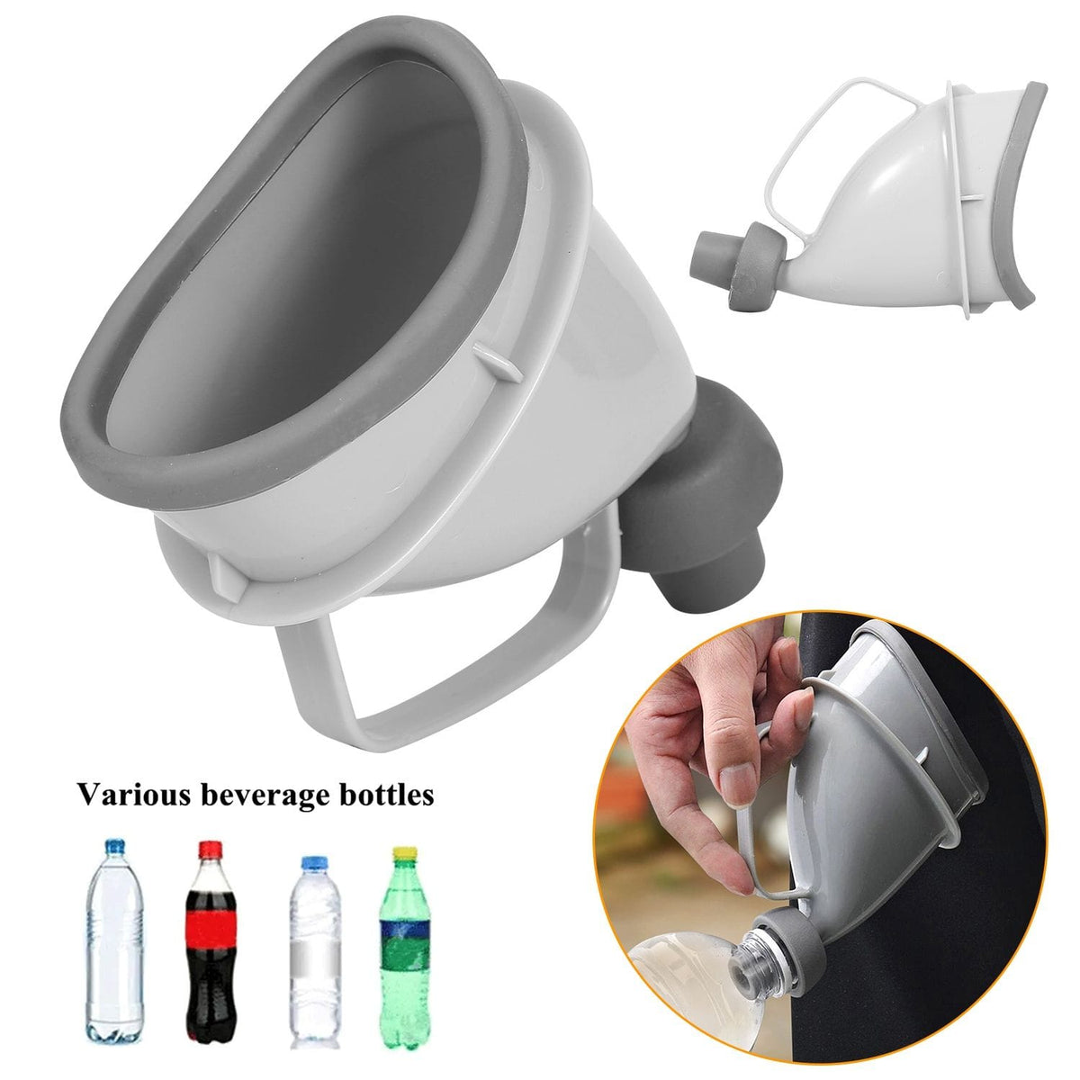 Unisex Potty Pee Funnel Adult Emergency Urinal Device Portable Male Female Toilet - Bills variety store