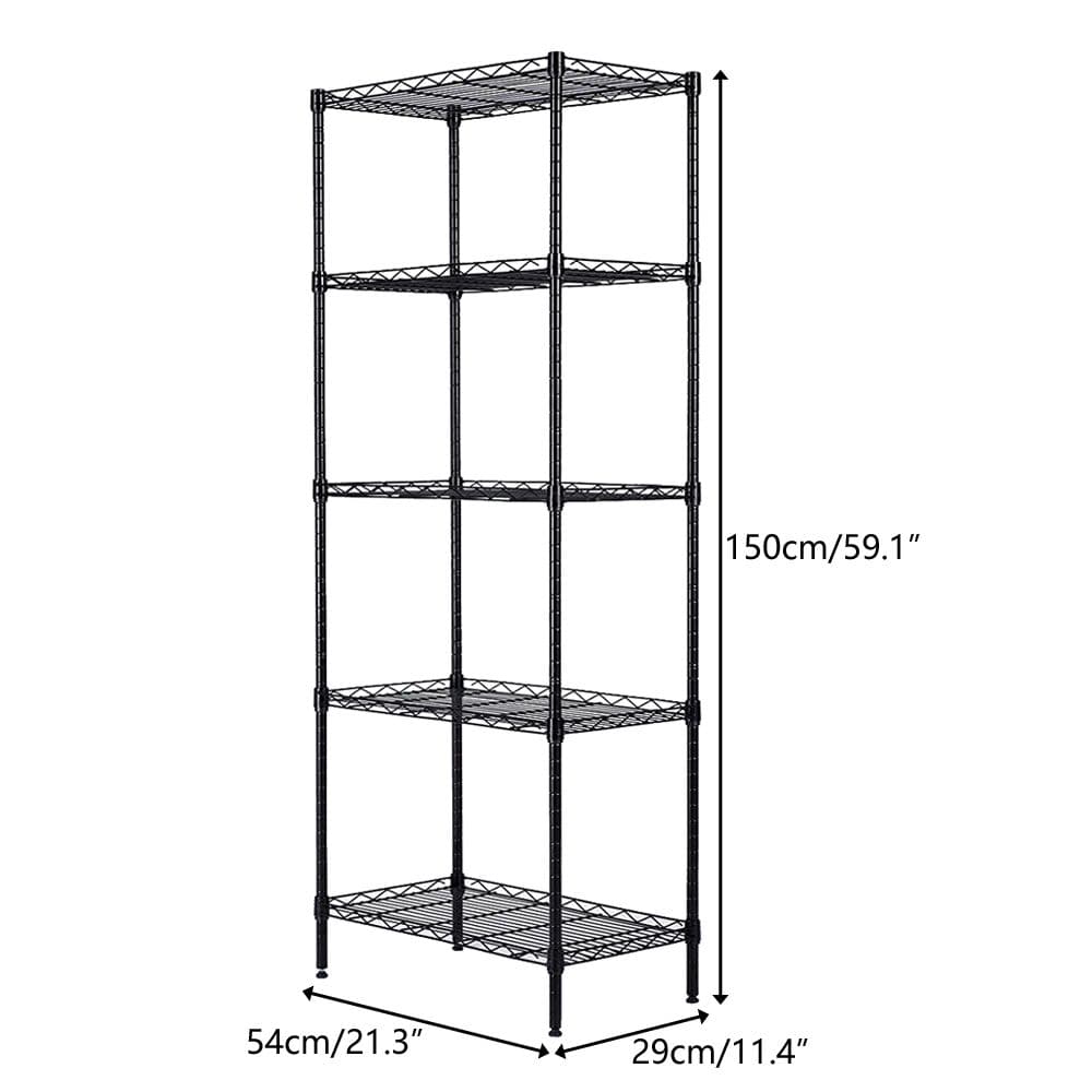 Changeable Assembly Floor Standing Carbon Steel Storage Rack Black - Bills variety store