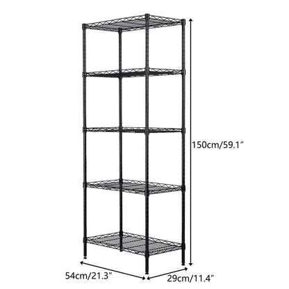 Changeable Assembly Floor Standing Carbon Steel Storage Rack Black - Bills variety store