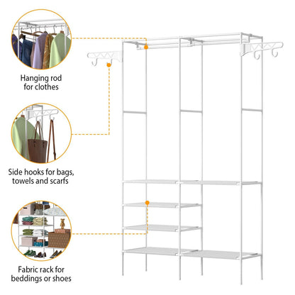 Metal Garment Rack Shoe and Clothing Organizer Shelves - Bills variety store