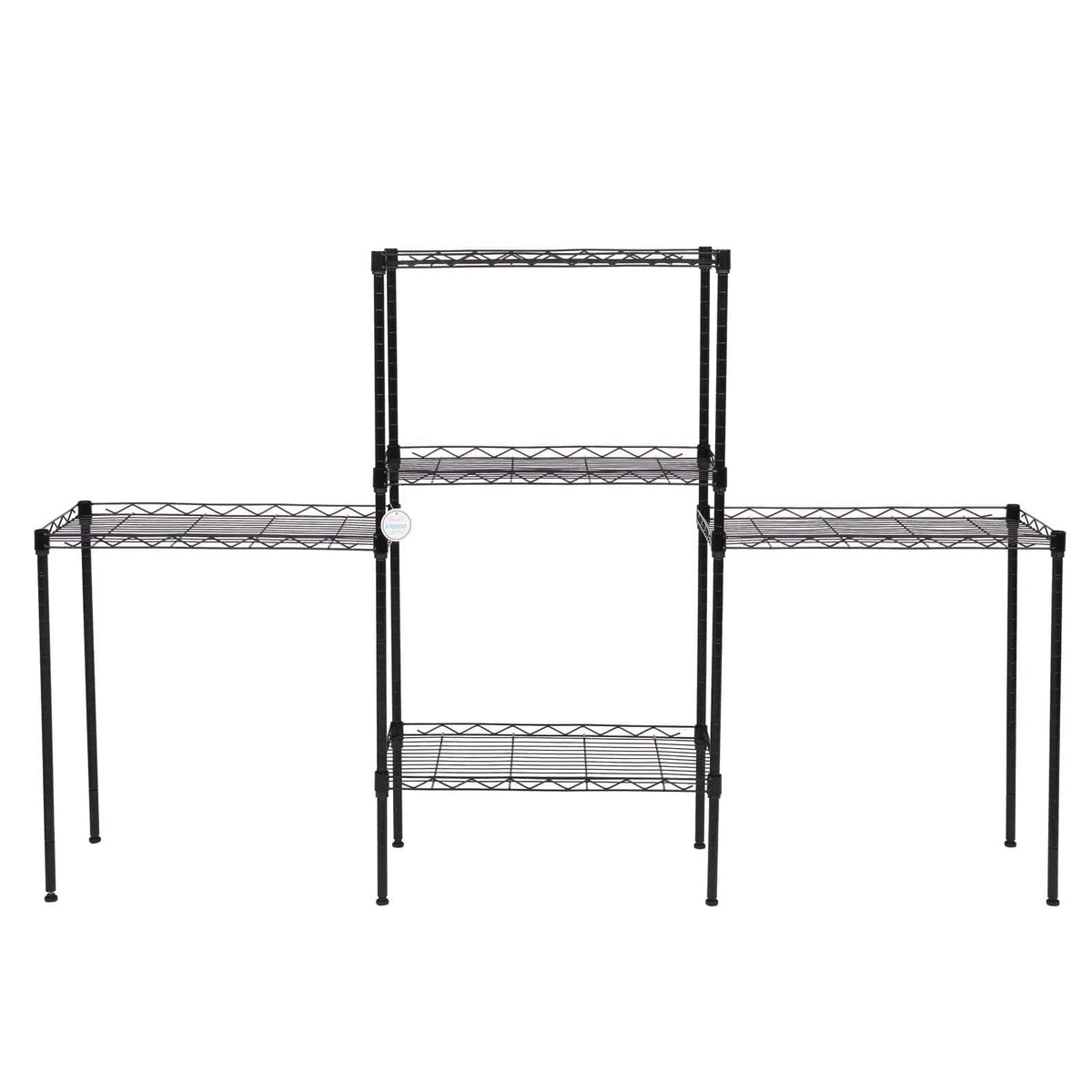 Changeable Assembly Floor Standing Carbon Steel Storage Rack Black - Bills variety store