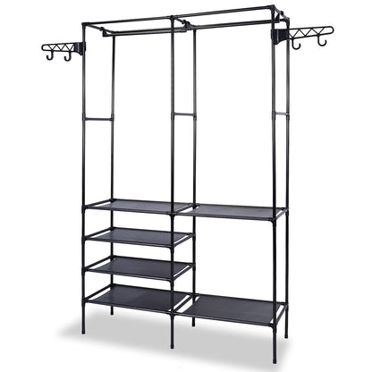 Metal Garment Rack Shoe and Clothing Organizer Shelves - Bills variety store