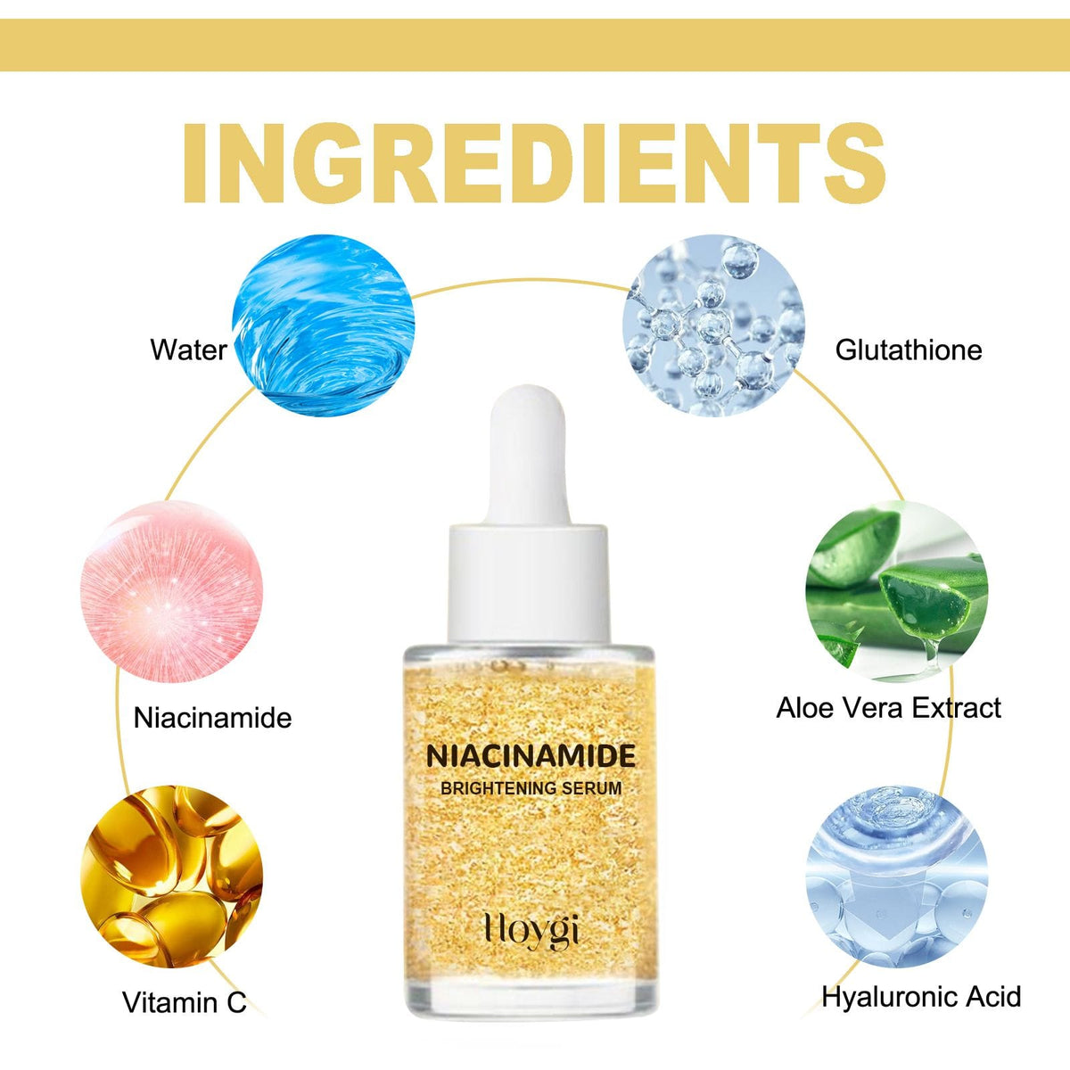 HOYGI Niacinamide Brightening Serum, Skin Hydrating Moisturizing Facial - Bills variety store