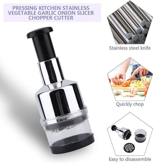 Vegetable Fruit Salad Onion Garlic Food Hand Chopper Cutter Slicer Peeler Dicer - Bills variety store
