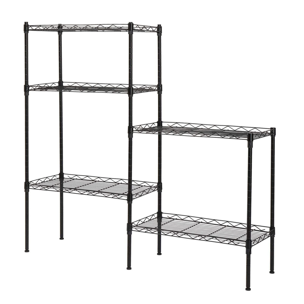 Changeable Assembly Floor Standing Carbon Steel Storage Rack Black - Bills variety store