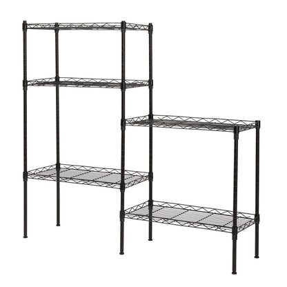 Changeable Assembly Floor Standing Carbon Steel Storage Rack Black - Bills variety store