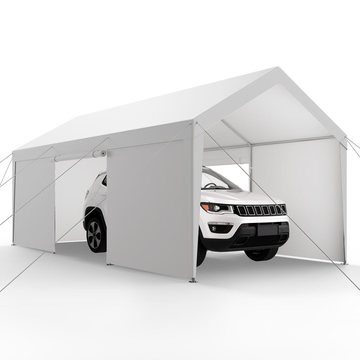 10' x 20' portable carport with removable sidewalls & door - Bills variety store