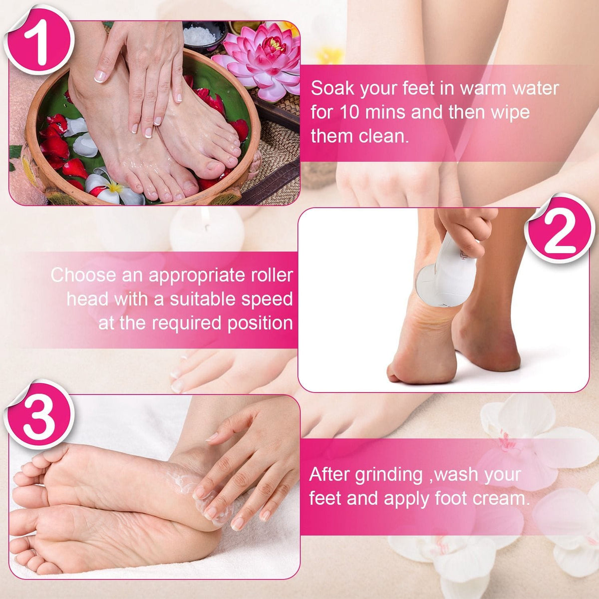 17Pcs Electric Foot Callus Remover with Vacuum Rechargeable Dead Skin Pedicure Machine - Bills variety store
