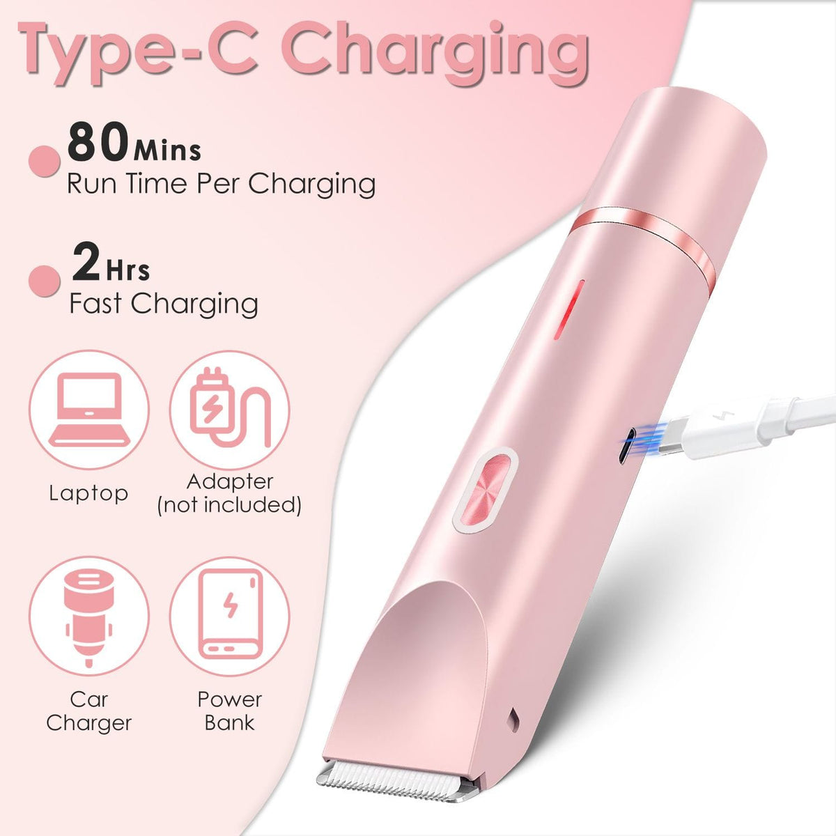 2 In 1 Bikini Trimmer for Women Dual Head Cordless Body Shaver IPX7 Waterproof - Bills variety store