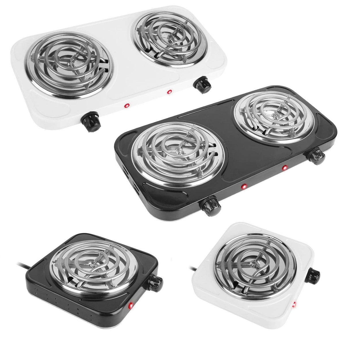 2000W Electric Double Burner Portable Coil Heating Hot Plate Stove - Bills variety store