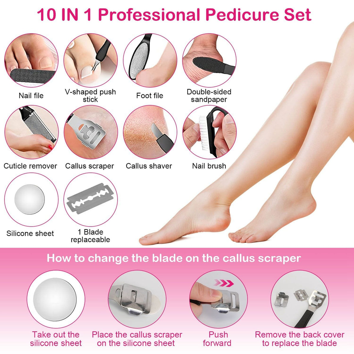 17Pcs Electric Foot Callus Remover with Vacuum Rechargeable Dead Skin Pedicure Machine - Bills variety store