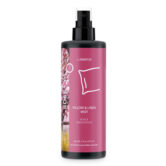 All-Natural Rose Pillow & Linen Spray – 4oz Aromatherapy Mist with Rose & Sandalwood for Relaxation & Better Sleep - Bills variety store