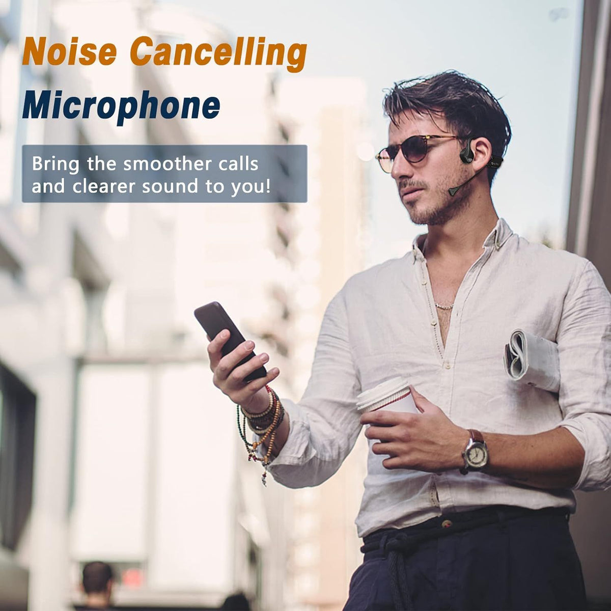 Bone Conduction Open-Ear Bluetooth Headset for US Resellers – DSP Noise-Canceling Boom Mic, 8 H Battery & Titanium Frame – Dropship Ready - Bills variety store