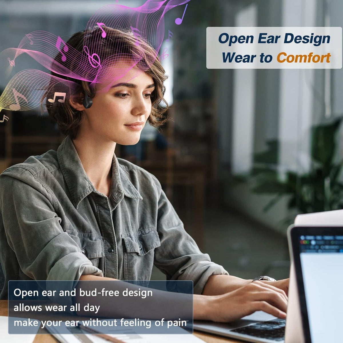 Bone Conduction Open-Ear Bluetooth Headset for US Resellers – DSP Noise-Canceling Boom Mic, 8 H Battery & Titanium Frame – Dropship Ready - Bills variety store