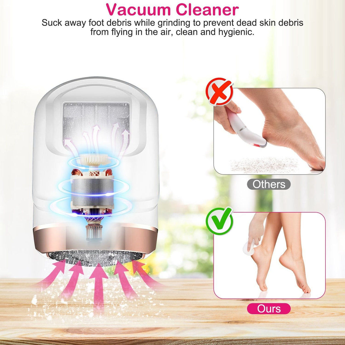 17Pcs Electric Foot Callus Remover with Vacuum Rechargeable Dead Skin Pedicure Machine - Bills variety store