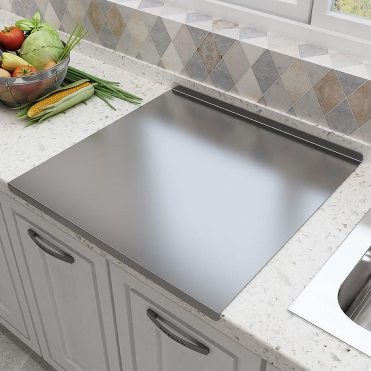 XXL 304 Stainless Steel Cutting Board Anti-Slip & Mildew-Proof - Bills variety store