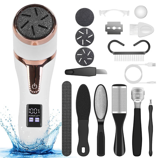 17Pcs Electric Foot Callus Remover with Vacuum Rechargeable Dead Skin Pedicure Machine - Bills variety store