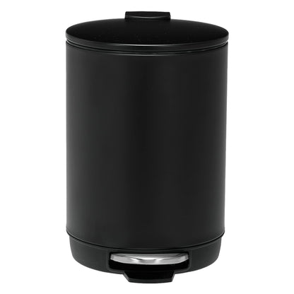 3L/0.8 Gallon Round Step Trash Can, Small Stainless Steel Bathroom Garbage Can with Foot Pedal and Removable Inner Bucket for Bathroom, Bedroom, Office, Black - Bills variety store