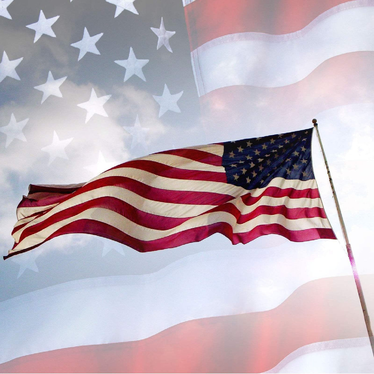 American Flag / Outdoor Heavy Duty Embroidered Stars USA Flag - Bills variety store