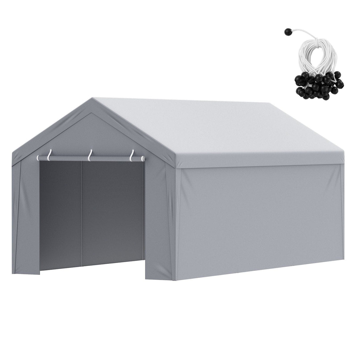 Heavy-Duty Carport Canopy Cover with Sidewalls – 10' x 20' - Bills variety store