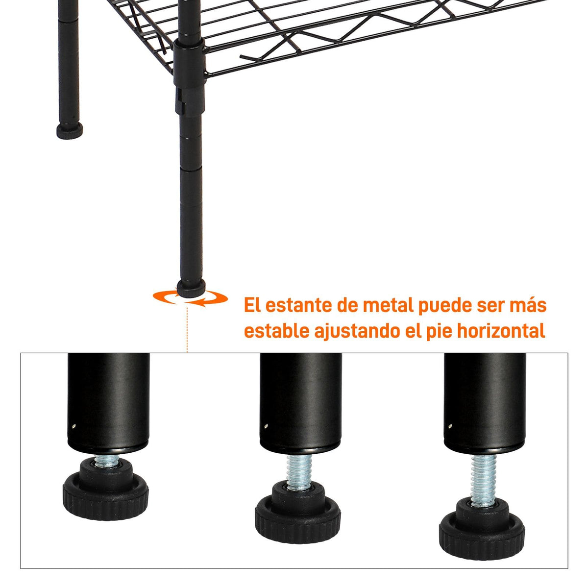 Changeable Assembly Floor Standing Carbon Steel Storage Rack Black - Bills variety store
