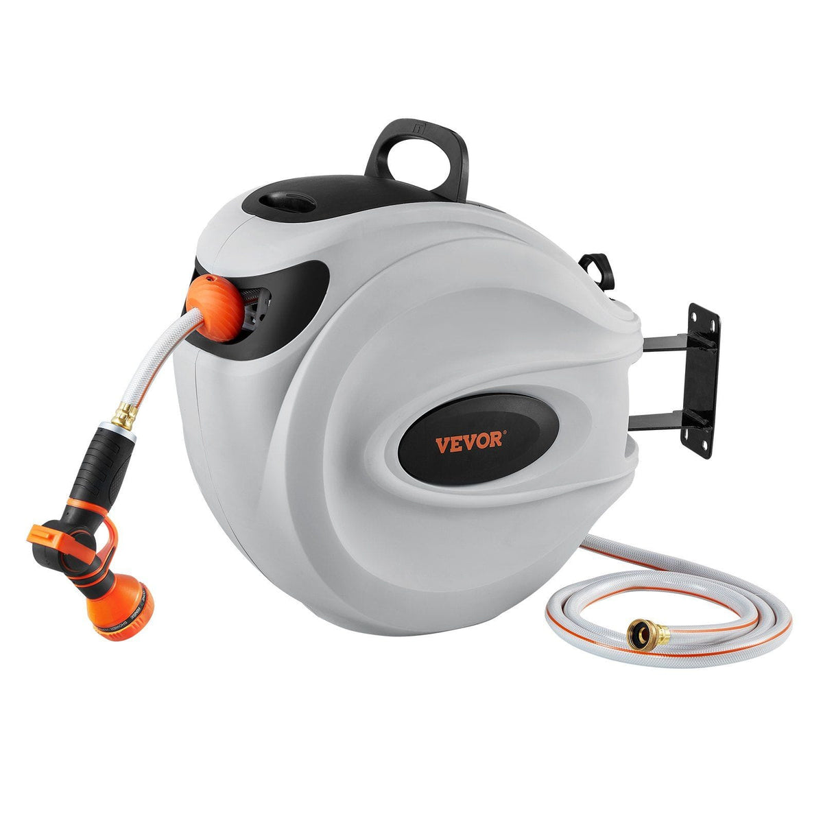 Retractable Water Hose Reel 130' x 1/2" 180° Swivel Wall-Mounted - Bills variety store