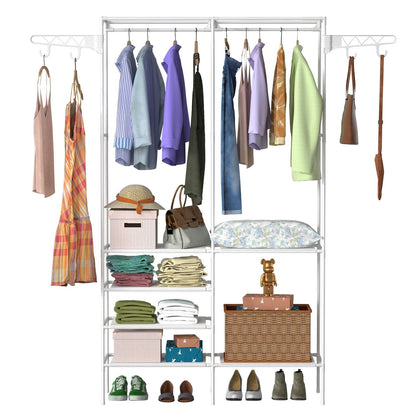 Metal Garment Rack Shoe and Clothing Organizer Shelves - Bills variety store