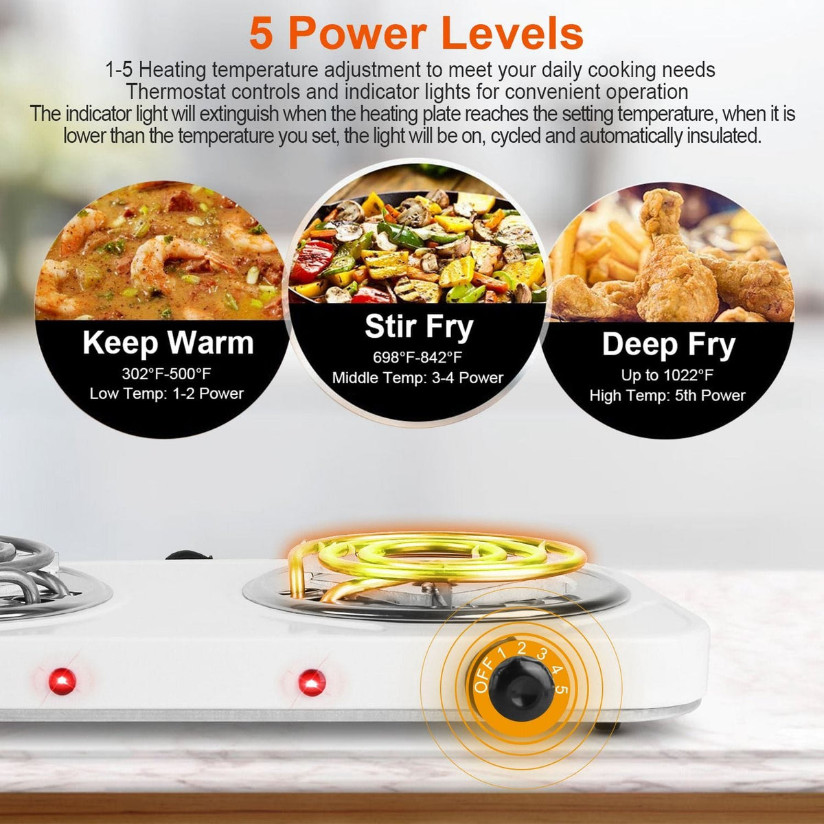 2000W Electric Double Burner Portable Coil Heating Hot Plate Stove - Bills variety store