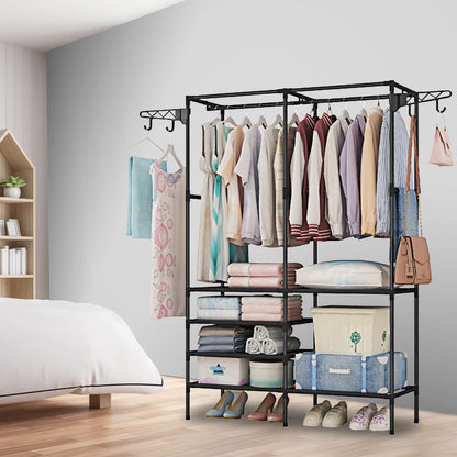 Metal Garment Rack Shoe and Clothing Organizer Shelves - Bills variety store