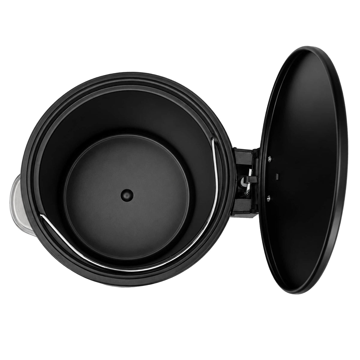 3L/0.8 Gallon Round Step Trash Can, Small Stainless Steel Bathroom Garbage Can with Foot Pedal and Removable Inner Bucket for Bathroom, Bedroom, Office, Black - Bills variety store